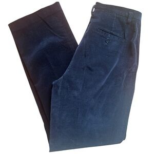 Lauren Ralph Lauren Women’s Deep Navy Velour Classic Trouser Pants Size 6